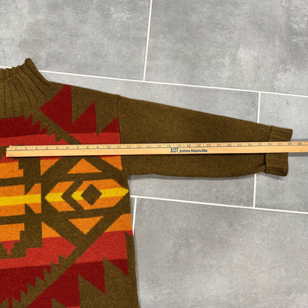 Pendleton Multicolor Geometric Turtleneck Sweater - image 4
